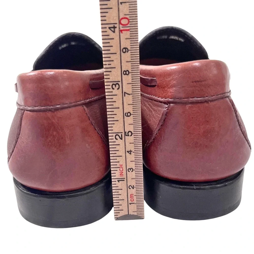 G.H. Bass & Co. | VTG Women's Brown Burgundy Tassel Kiltie Leather Loafers 5.5